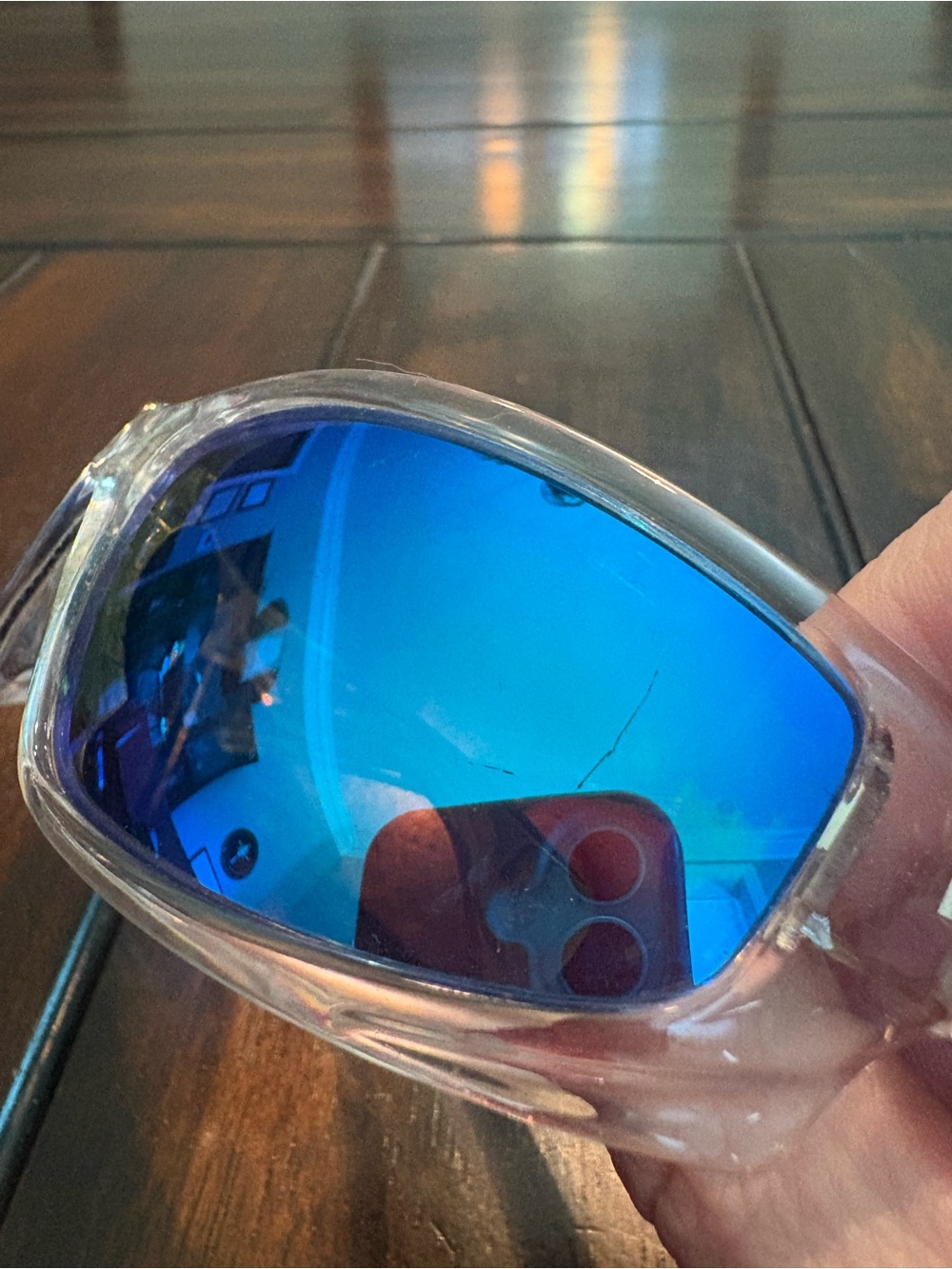 Shady Rays blue mirrored sunglasses with clear frame - Picture 5 of 8